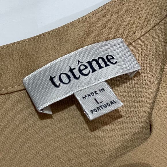 Totême Santa Marta Crepe Dress - Sand - Large - Picture 8 of 11